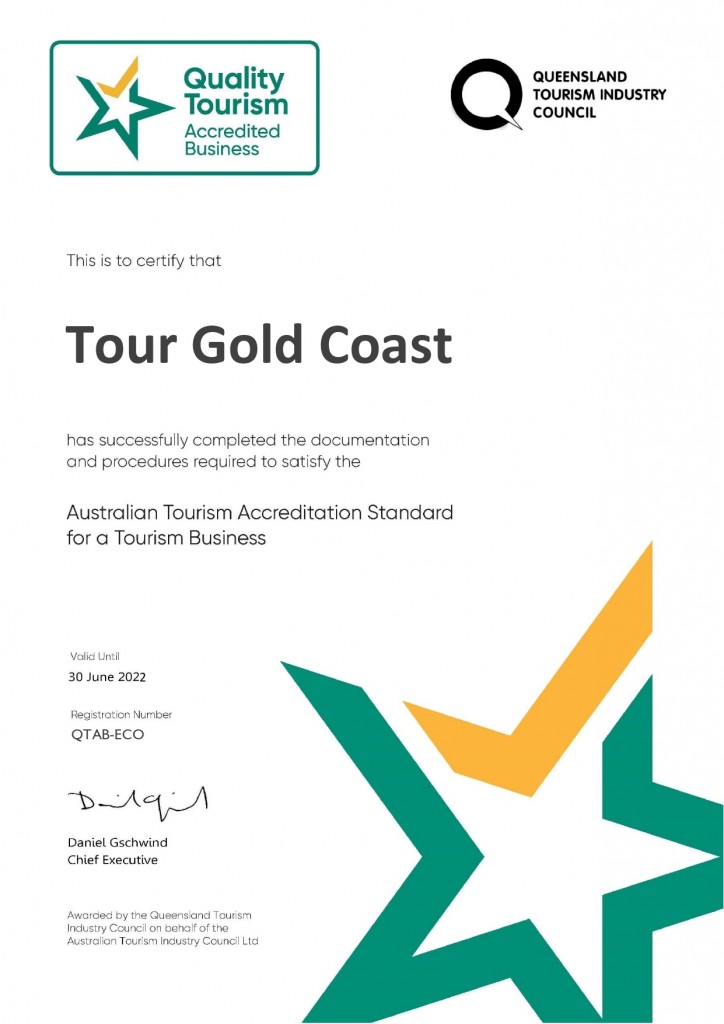 Quality Tourism Accredited Business Tour Gold Coast